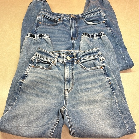 American Eagle Mom Jogger Five Pocket Cotton Blend Jeans Relaxed Fit Size 00 & 6 - Picture 5 of 9
